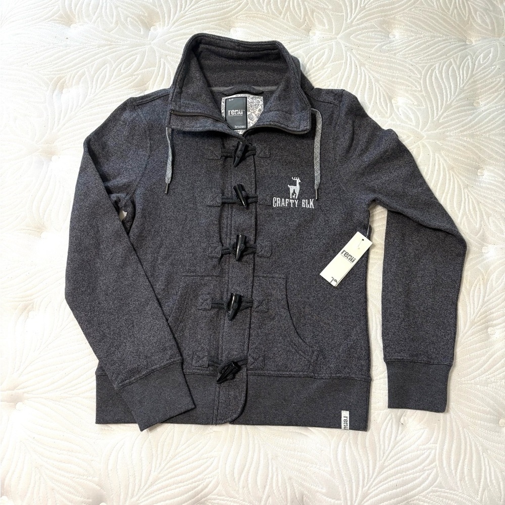 NWT Bruzer Renu Gray Crafty Elk Toggle Zip Jacket Size S Pockets‎